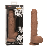 Squirting Fuck Stick Brown Liquid Silicone Dong with 10 Vibration Speeds and Suction Cup Base 7.5 Inch Dongs Squirting